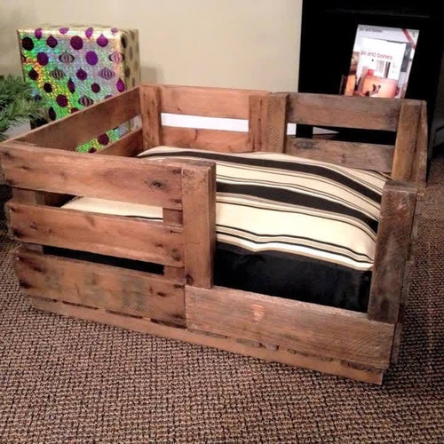 Dog House Personalized Dog Bed With Removable Pillow Dog Etsy