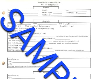 Reloading Case Prep Checklist Laminated Checklist Reloading Handloading ...