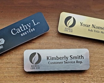 Customized magnetic name tags | Personalized name tags | Silver and Gold Name tags | Office Name tags | Employee | Business Products | Tags