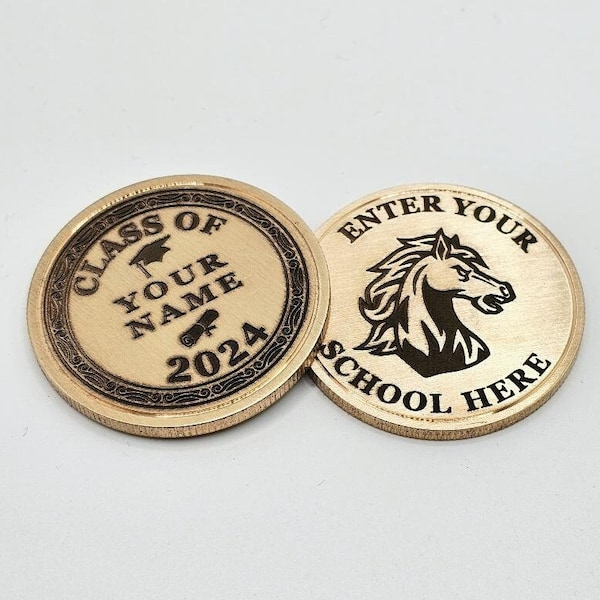 Personalized Graduation Coin, High School Graduation Coin, College Graduation Coin, Custom Graduation Coin, Engraved Graduation Coin, Gift