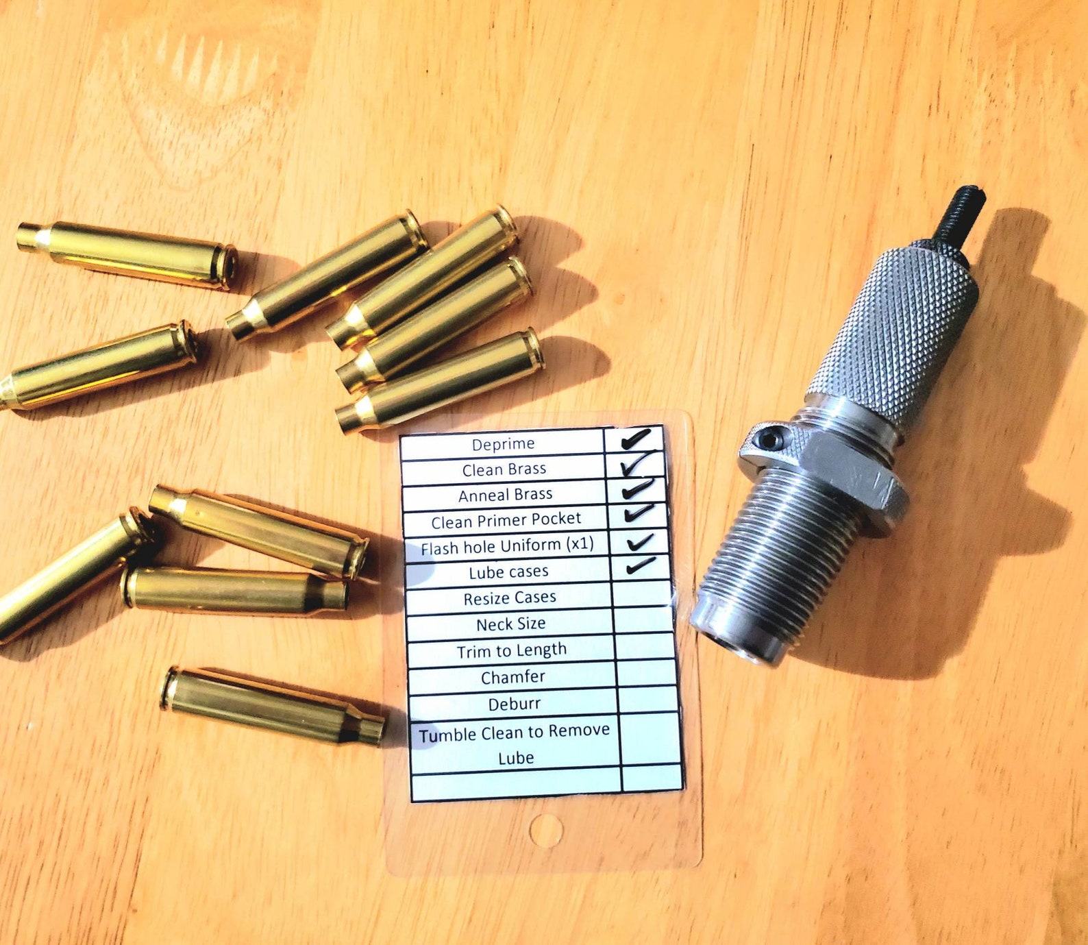 Reloading Case Prep Checklist Laminated Checklist - Etsy