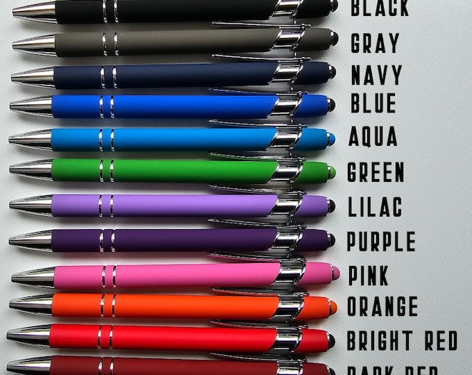Personalized Laser Engraved Pen with Stylus: Custom Office Gift