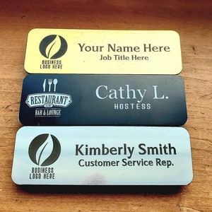 Customized magnetic name tags | Personalized name tags | Silver and Gold Name tags | Office Name tags | Employee | Business Products | Tags