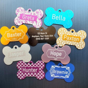 Personalized Laser Engraved Pet Tag: Custom Bone Tag image 10