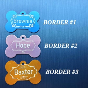 Personalized Laser Engraved Pet Tag: Custom Bone Tag image 7
