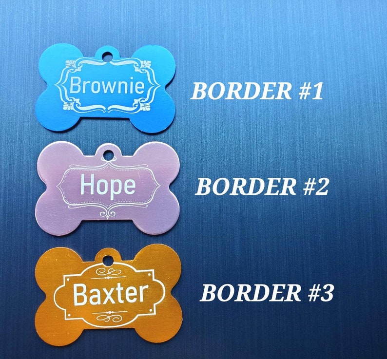 Personalized Laser Engraved Pet Tag: Custom Bone Tag image 7