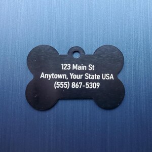 Personalized Laser Engraved Pet Tag: Custom Bone Tag image 9