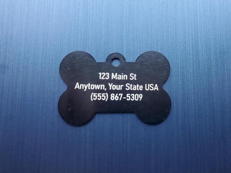 Personalized Laser Engraved Pet Tag: Custom Bone Tag image 9