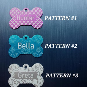 Personalized Laser Engraved Pet Tag: Custom Bone Tag image 5
