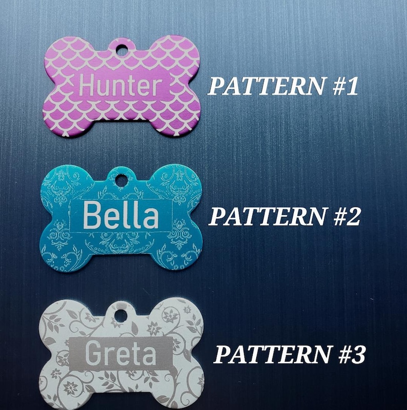 Personalized Laser Engraved Pet Tag: Custom Bone Tag image 5