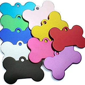 Personalized Laser Engraved Pet Tag: Custom Bone Tag image 4