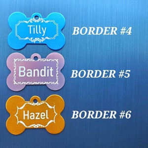 Personalized Laser Engraved Pet Tag: Custom Bone Tag image 8