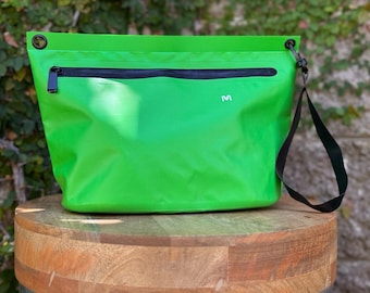 Sun ganzjährige wasserdichte Tasche mit spritzwasserfestem Reißverschluss - grünes Logo