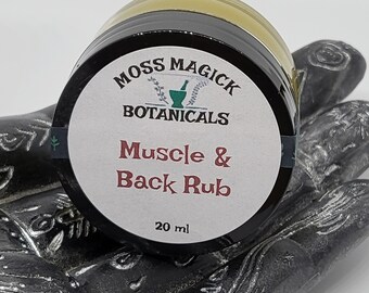 Muscle and Back Rub Salve, comfrey and dandelion salve, warming ointment, sore muscle ointment, all purpose muscle rub, gift for him or her