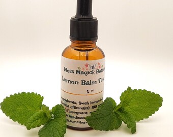 Lemon Balm Tincture, Home Grown Wellness Herb, 1 oz