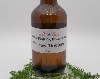 Fresh Yarrow Tincture, Herbal Skin and Wound Cleanser (2 ounce)