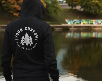 CUSTOM - Unisex Hooded Sweatshirt, Custom Logo Sweater, Custom Text Hoodie