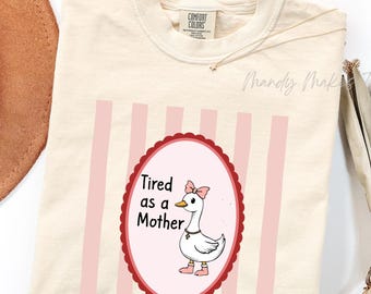 Tired Mother Goose Graphic T-Shirt – Vintage Doodle Comfort Tee