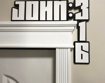 John 3:16 Door Corner Window Corner Decor - Christian Gift