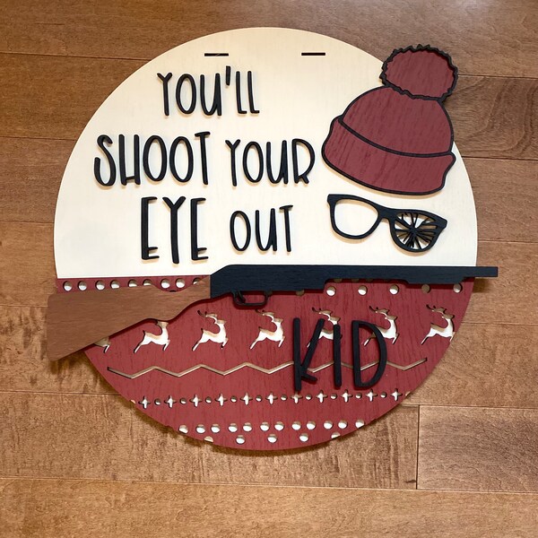 Funny Christmas Sweatshirt - 'You'll Shoot Your Eye Out' Ugly Sweater Style Crewneck, Unisex Sizes S-5XL - View #14