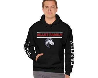 BILLET FAMILY - Fully Customizable Hoodie | Team Colors and logo | Billet Hockey Sweater | Hockey Mom | Hockey Family