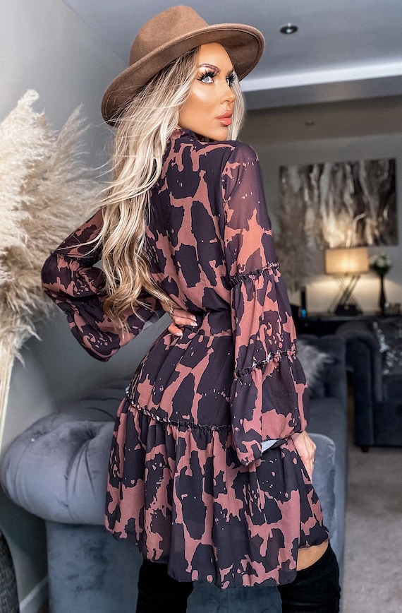 Roxy High Neck Tiered Dress - Etsy Canada