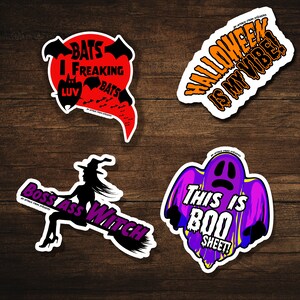 Halloween Vinyl Stickers 4&quot; | Outdoor/Indoor decal - Horror Sticker