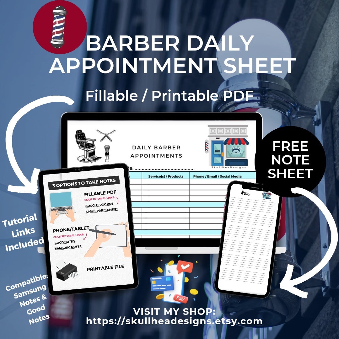 Barber Shop Appointment Client Record Book Barber Clients Etsy
