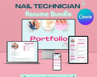 Nail Salon Resume Template: Professional CV Design (Printable PDF)