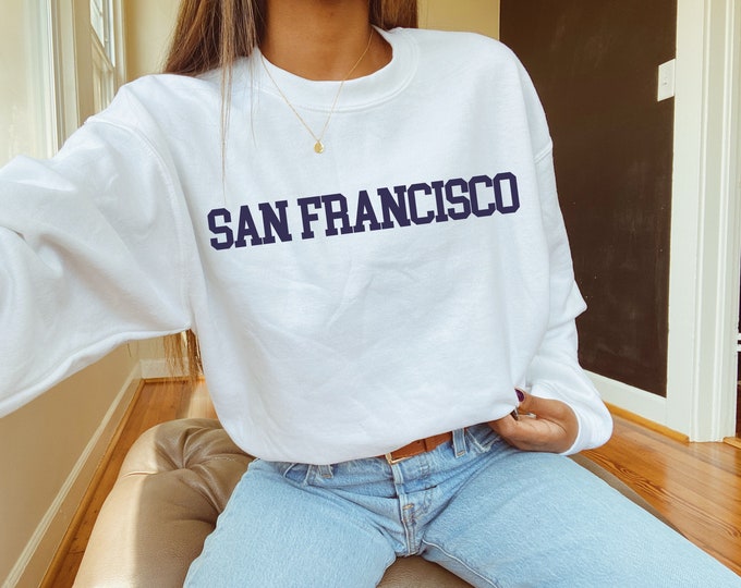 San Francisco California Sweatshirt, San Francisco Crewneck Sweater, San Francisco Lover Gifts, San Francisco Unisex Shirt, Vintage SF