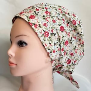 Baumwoll OP-Haube: Slouchy Pferdeschwanz Chemo Mütze