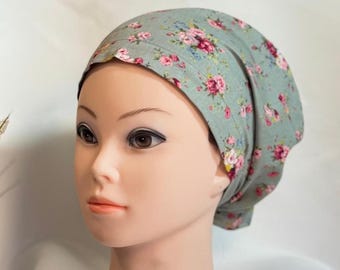 Women&#39;s Scrub Cap/Cotton scrubs/Slouchy cap/Scrub caps/ Nurse gift/ Medium/Long hair scrub cap/ chemo hat/ adjustable scrub cap/scrub cap