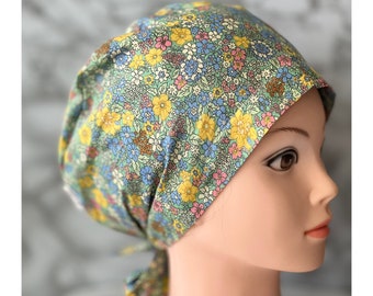 Women&#39;s scrub cap/Scrub cap/cotton scrub cap/slouchy caps/nurse gift //medium to long hair scrub caps/chemo hat/