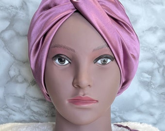 Bonnet de sommeil en soie | Turban en soie torsadée| Bonnet de sommeil en soie | Bonnet en soie réglable| Casquette de tête| Bonnet de chimio| Cadeaux pour elle| Chapeaux élégants