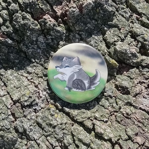 Legend of Zelda x Chibi - Wolf Link Button | Zelda Fan Art