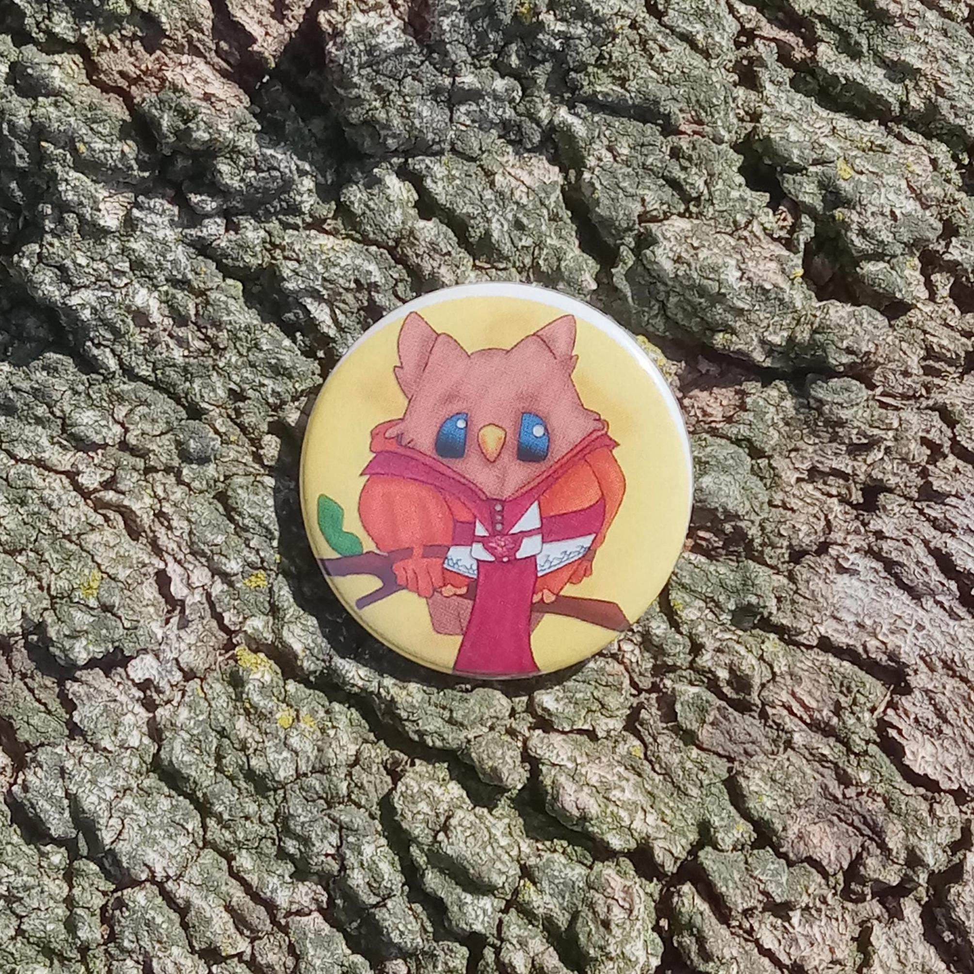 Legend of Zelda x Chibi - Rauru Owl Button | Zelda Fan Art