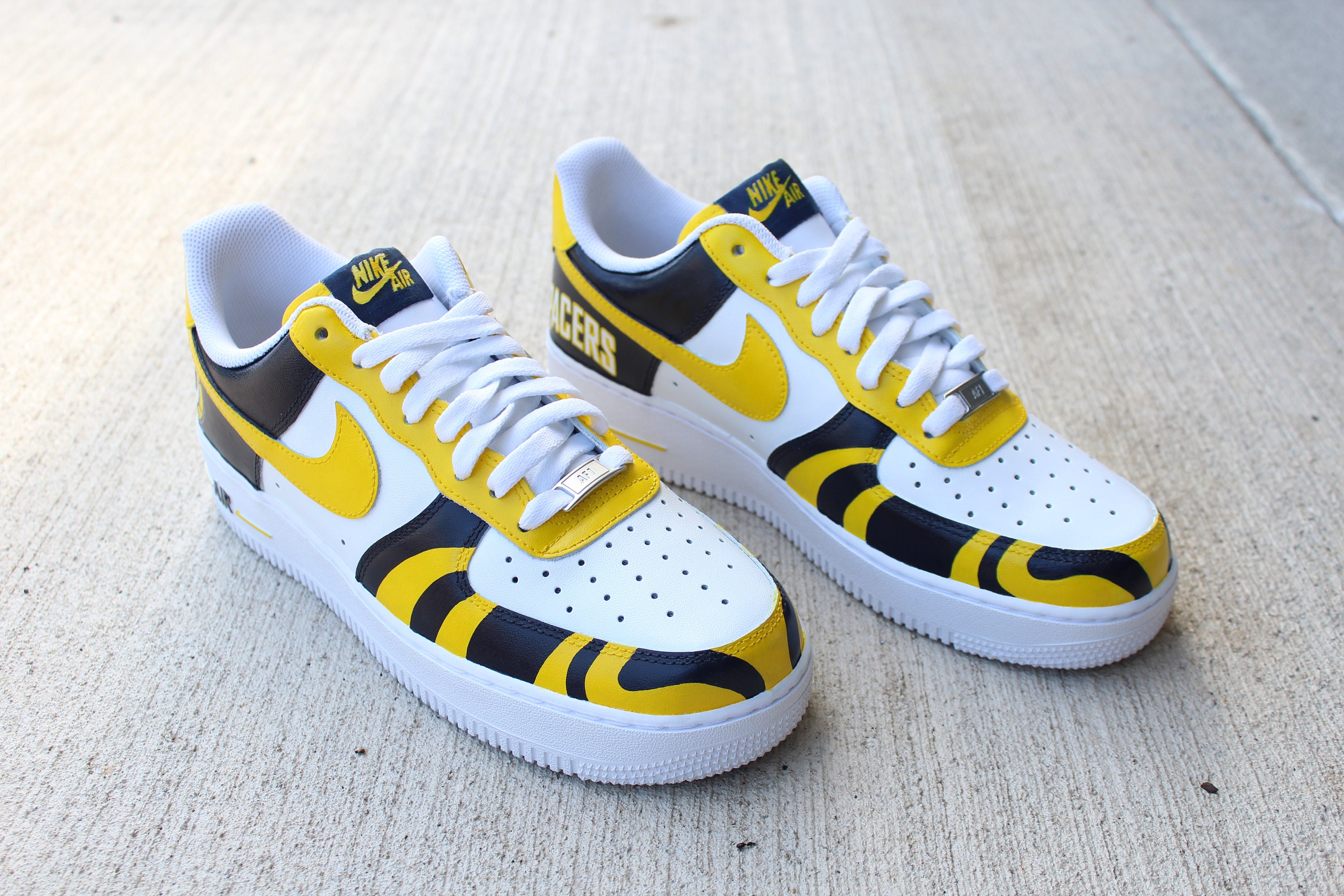 Indiana Pacers Custom Af1s Custom Air Force 1 Custom Shoes - Etsy