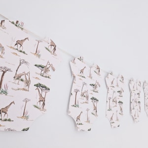 Giraffe Baby Shower Garland, Giraffe Baby Shower Banner, Safari Baby Shower Banner, Safari Gender Reveal Garland, Jungle Safari Baby Shower