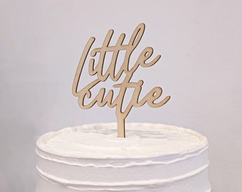 Little Cutie Cake Topper, Little Cutie Baby Shower Decorations, A Little Cutie is on the Way, Little Cutie Gender Reveal, Little Cutie Decor