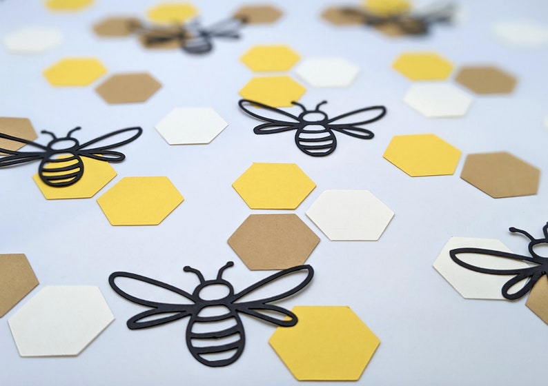 Mama to Bee Confetti Bee Baby Shower Table Decoration Mama to Bee Baby Shower Decoration Bumble Bee Decoration Honeycomb