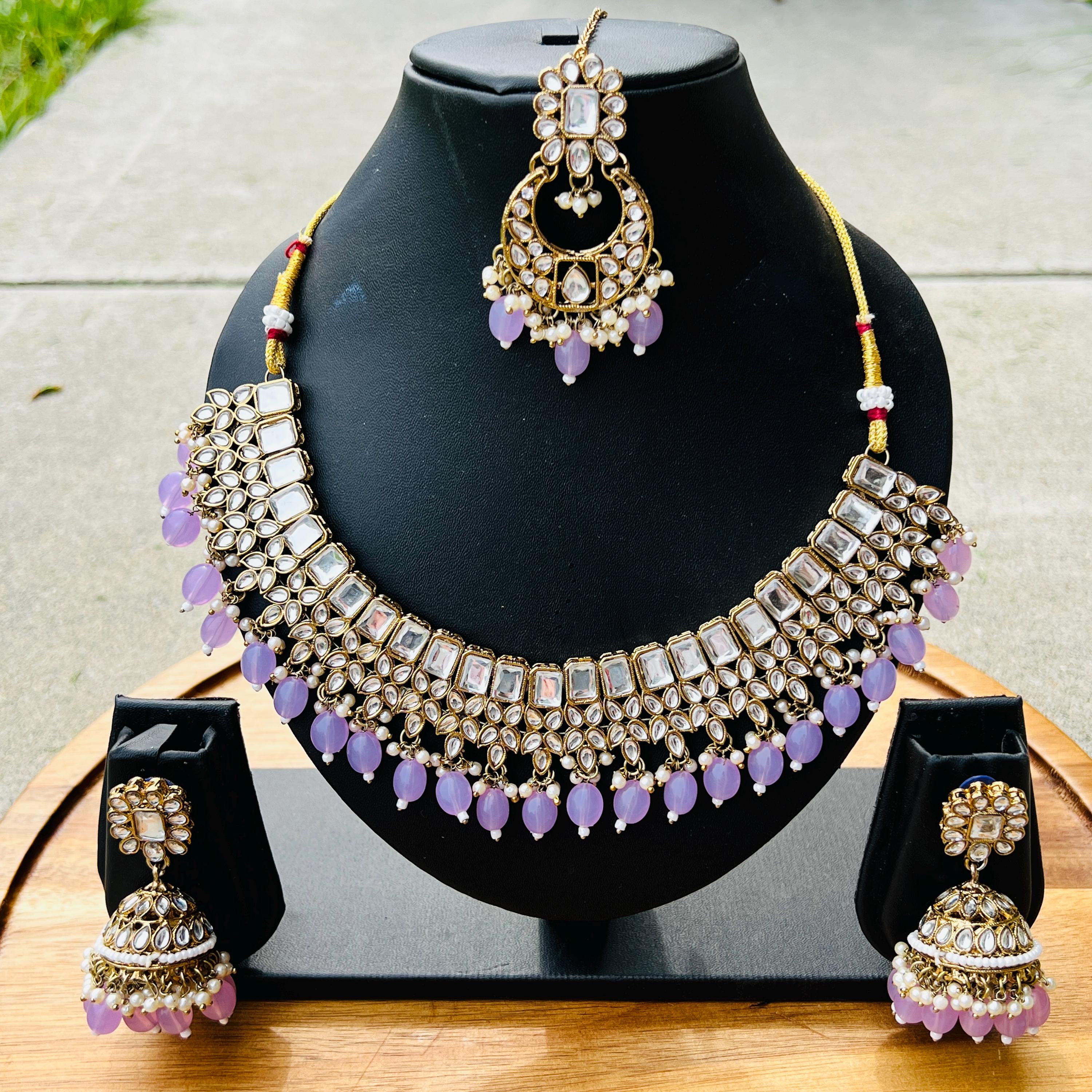 LZMEI Faux Hand-Knotted Imitation Pearl Jewelry Set - Necklace & Earrings, 10mm Beads, Pink - View #7