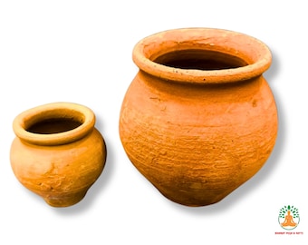 Natural Clay Mud Cups | Kulhad Kullad Tea Coffee Cups| Handmade Eco Friendly Clay Pots| Indian Traditional Kulhad Cups | Hindu Puja Clay Pot