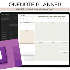 ONENOTE PLANNER, Digital planning for iPad, laptops and computers, all in one digital planner