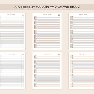 WEEKLY MEAL PLANNER Printable, A5 Planner Inserts, Instant Download ...