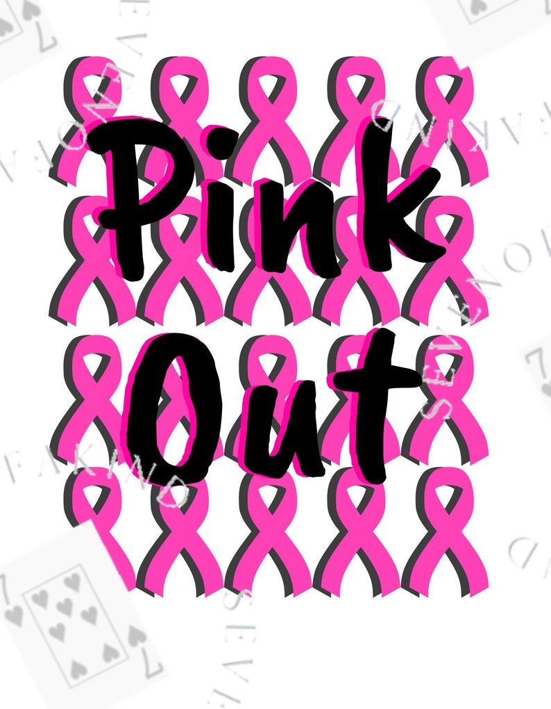 Pink Out Group Pinkout- Cancer Awareness-pinkout Football -png-digital Download-l ...