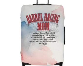 Barrel Racing Mom Watercolor Luggage Cover - 28" x 20"