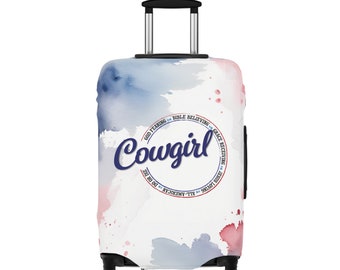 Do or Die Cowgirl Pastel Watercolors Luggage Cover - 25" x 16"