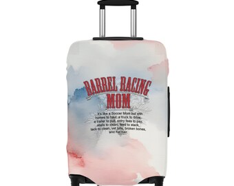 Barrel Racing Mom Watercolor Luggage Cover - 25" x 16"