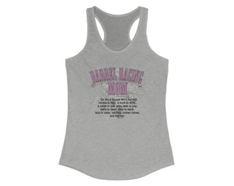 Barrel Racing Mom (Pink) Racerback Tank (2 Color Options)