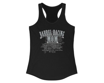 Barrel Racing Mom Racerback Tank (3 Dark Color Options)